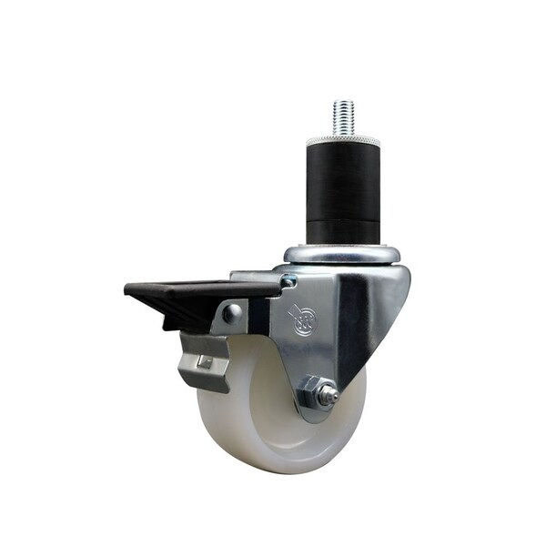 3'' Nylon Swivel 1-3/4'' Expanding Stem Caster with Brake
